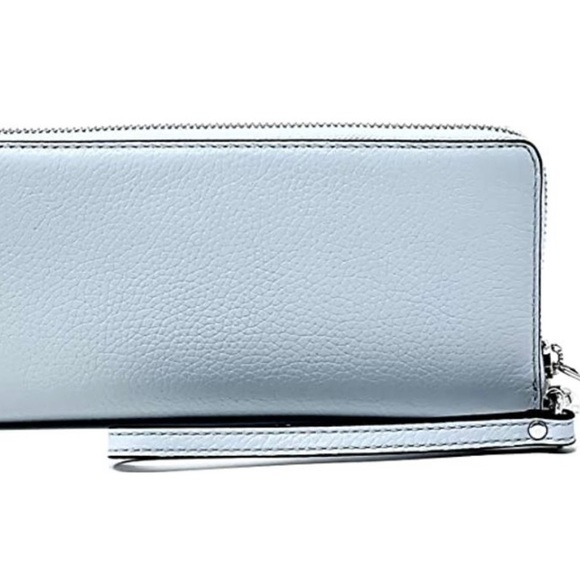 Michael Kors Women's Jet Set Travel Zip Around Continental Wallet pale ocean - Picture 5 of 5